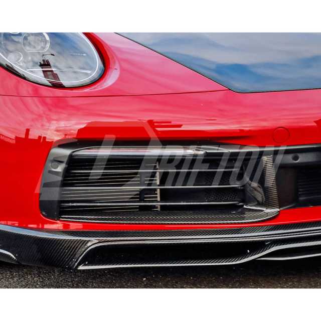 OEM Style Dry Carbon Fiber Front Bumper Vent Cover Trim For Porsche 911 992 Carrera 2019-2023