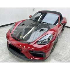 RS Style Carbon Fiber Hood For Porsche 718 Cayman Boxster 2016-2025