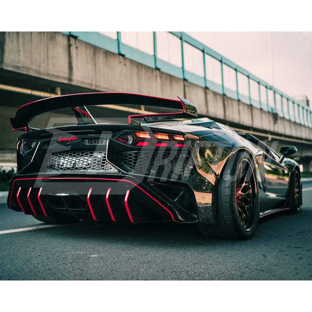 SV Style Dry Carbon Fiber Rear Bumper For Lamborghini Aventador LP700-4 LP720 LP750 2011-2015