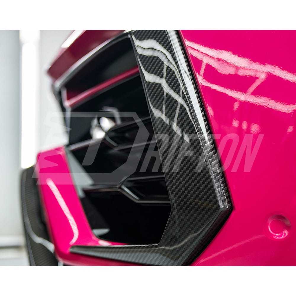 TC Style Dry Carbon Fiber Front Bumper Vent Canard For Lamborghini URUS