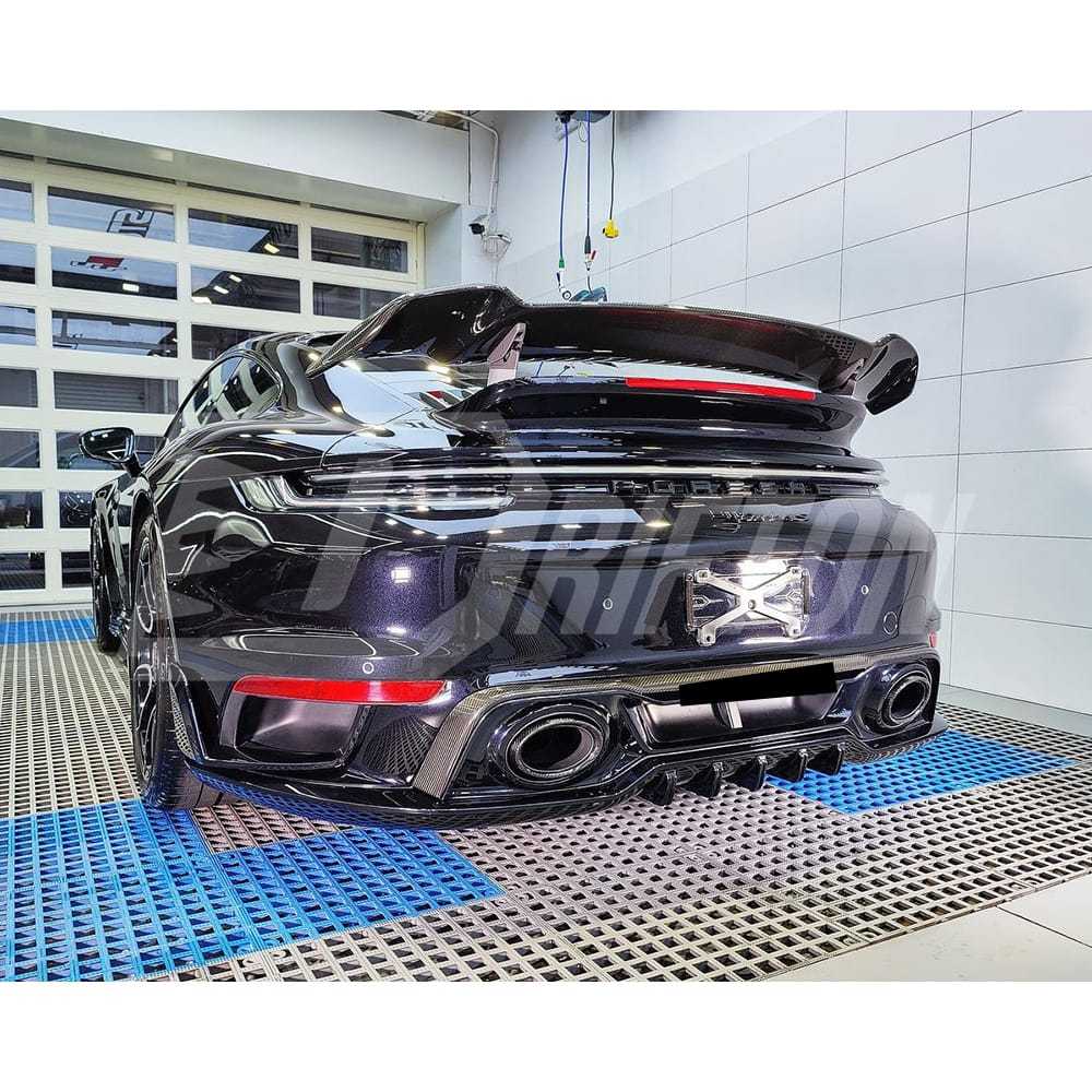 TechArt Style Dry Carbon Fiber Rear Spoiler For Porsche 911 992 Turbo S 2019-2023