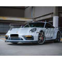 Techart Style Dry Carbon Fiber Front Lip For Porsche 911 992 Carrera S 2019-2023