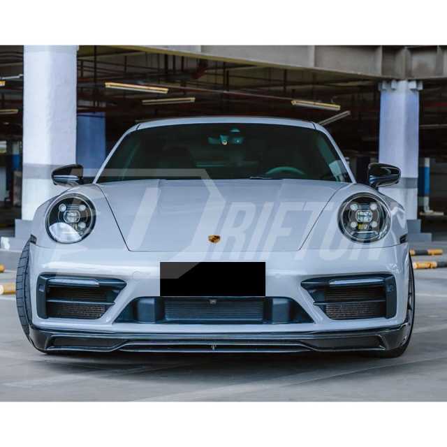 Techart Style Dry Carbon Fiber Front Lip For Porsche 911 992 Carrera S 2019-2023