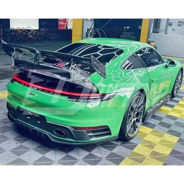 Techart Style Dry Carbon Fiber Rear Diffuser For Porsche 911 992 Carrera S 2019-2023
