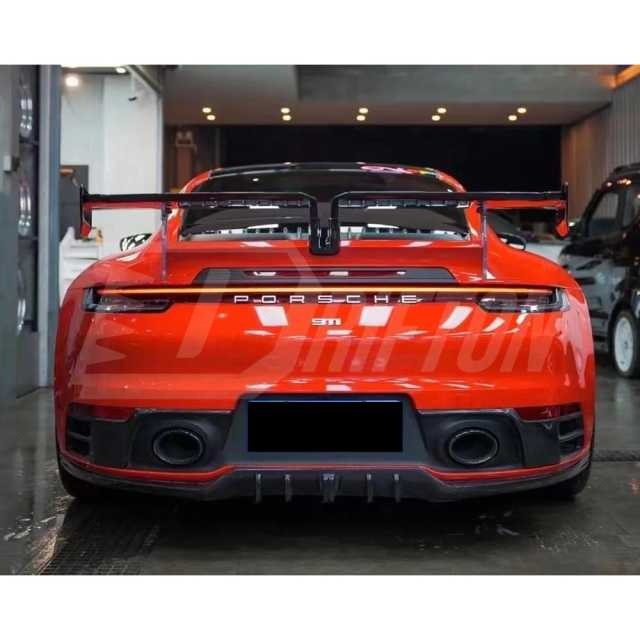 Techart Style Dry Carbon Fiber Rear Diffuser For Porsche 911 992 Carrera S 2019-2023