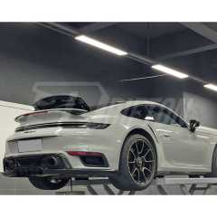 Techart Style Dry Carbon Fiber Rear Diffuser For Porsche 911 992 Turbo S 2019-2023