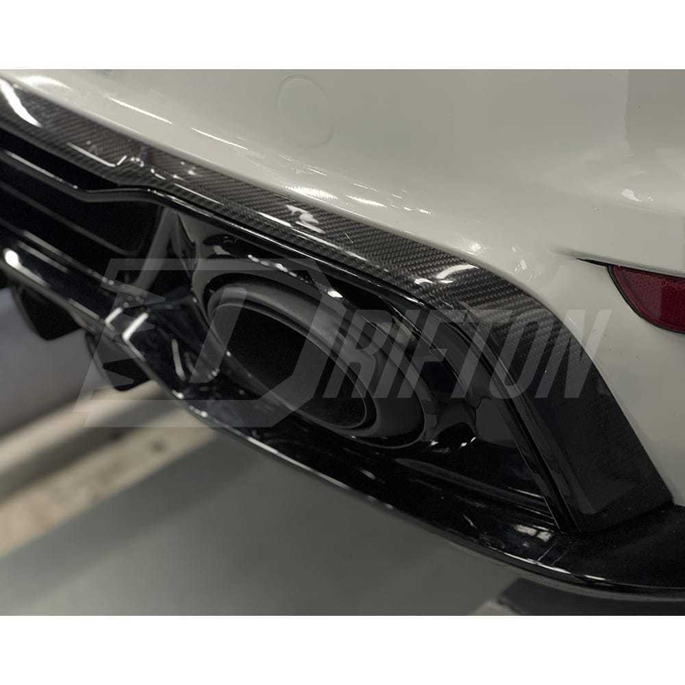 Techart Style Dry Carbon Fiber Rear Diffuser For Porsche 911 992 Turbo S 2019-2023