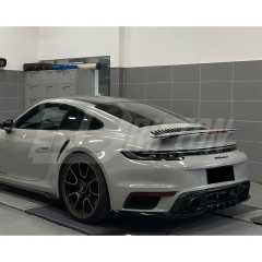 Techart Style Dry Carbon Fiber Rear Diffuser For Porsche 911 992 Turbo S 2019-2023