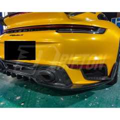 Techart Style Dry Carbon Fiber Rear Splitter For Porsche 911 992 Turbo S 2019-2023