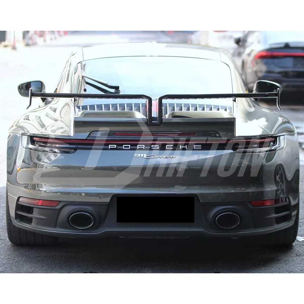 Techart Style Dry Carbon Fiber With Portion Primer Rear Spoiler For Porsche 911 992 Carrera S 2019-2023