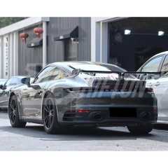 Techart Style Dry Carbon Fiber With Portion Primer Rear Spoiler For Porsche 911 992 Carrera S 2019-2023
