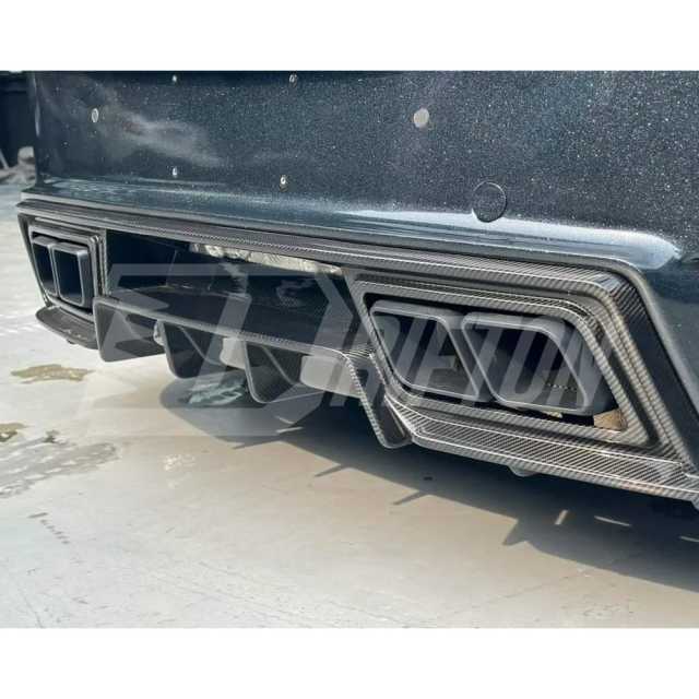 TopCar Style Dry Carbon Fiber With Portion Primer Rear Bumper For Porsche 911 992 Carrera S 2019-2023