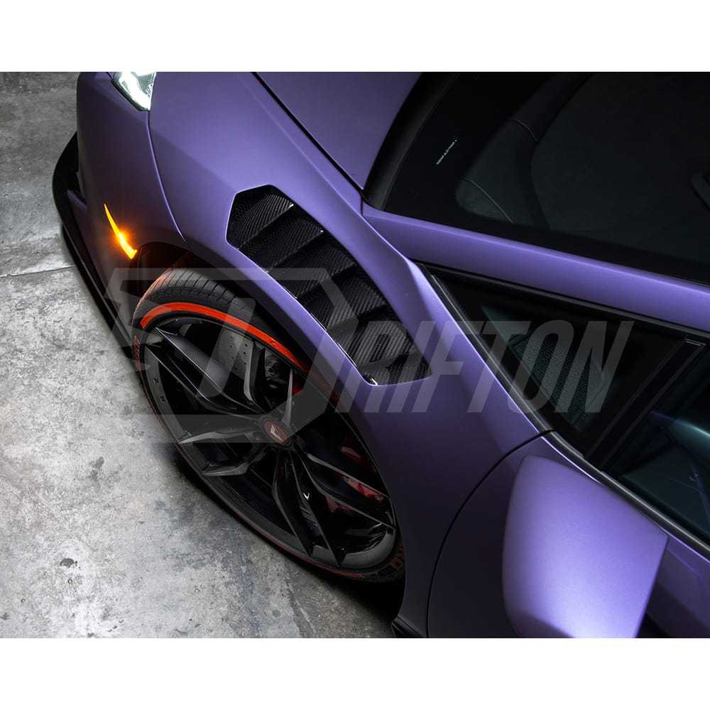 Vorsteiner Style Half Dry Carbon Fiber Front Fender For Huracan LP610-4 LP580 2014-2018