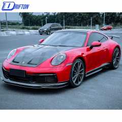 Z007 Style Dry Carbon Fiber Front Lip For Porsche 911 992 Carrera S 2019-2023