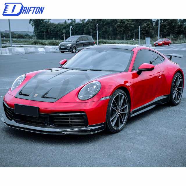 Z007 Style Dry Carbon Fiber Front Lip For Porsche 911 992 Carrera S 2019-2023