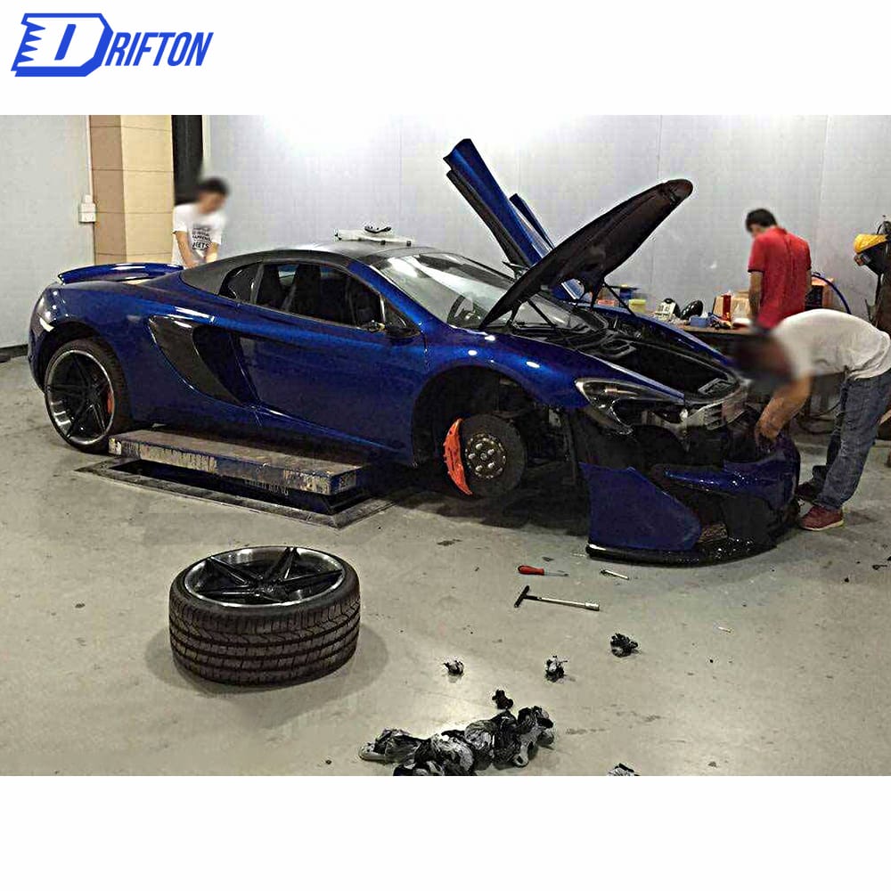 650S Style Dry Carbon Fiber Front Bumper With Grill, Undertray, Air Box For Mclaren MP4-12C
