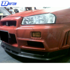 V-Spec Style Carbon Fiber Front Bumper Oil Cooler Ducts For Nissan R34 GTR 1998-2002