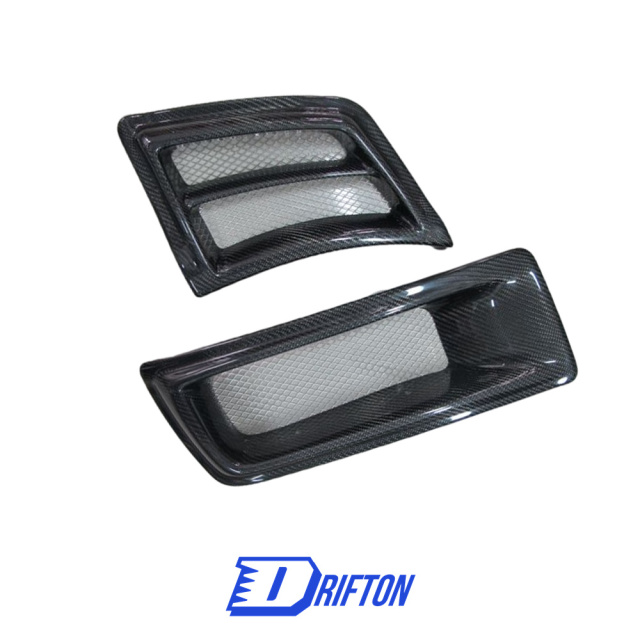 V-Spec Style Carbon Fiber Front Bumper Oil Cooler Ducts For Nissan R34 GTR 1998-2002