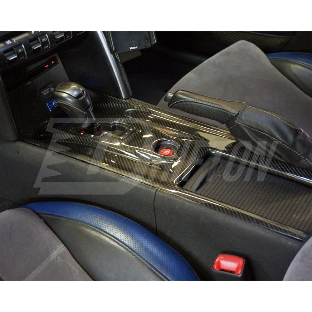 Carbon Fiber Center Console Skin And Gear Cover Interiors For Nissan R35 GTR 2008-2016