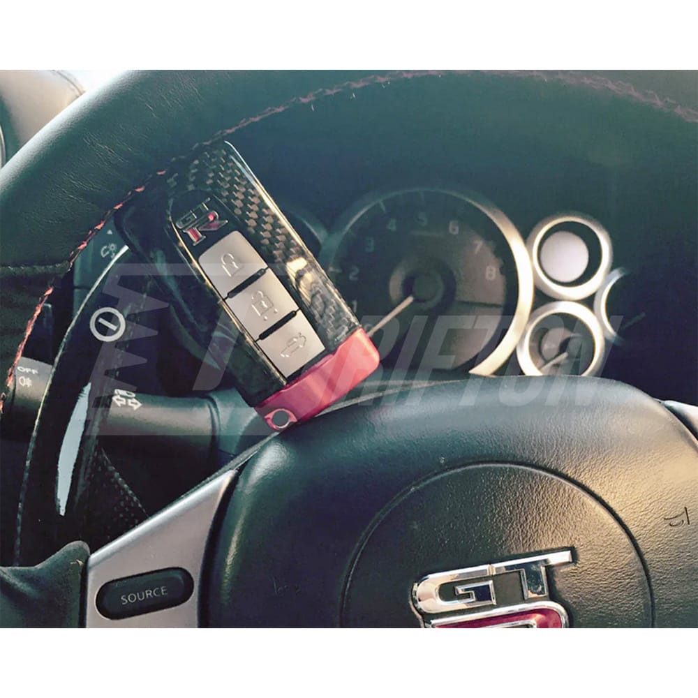 Carbon Fiber Remote Key Case Cover For Nissan R35 GTR 2008-2016