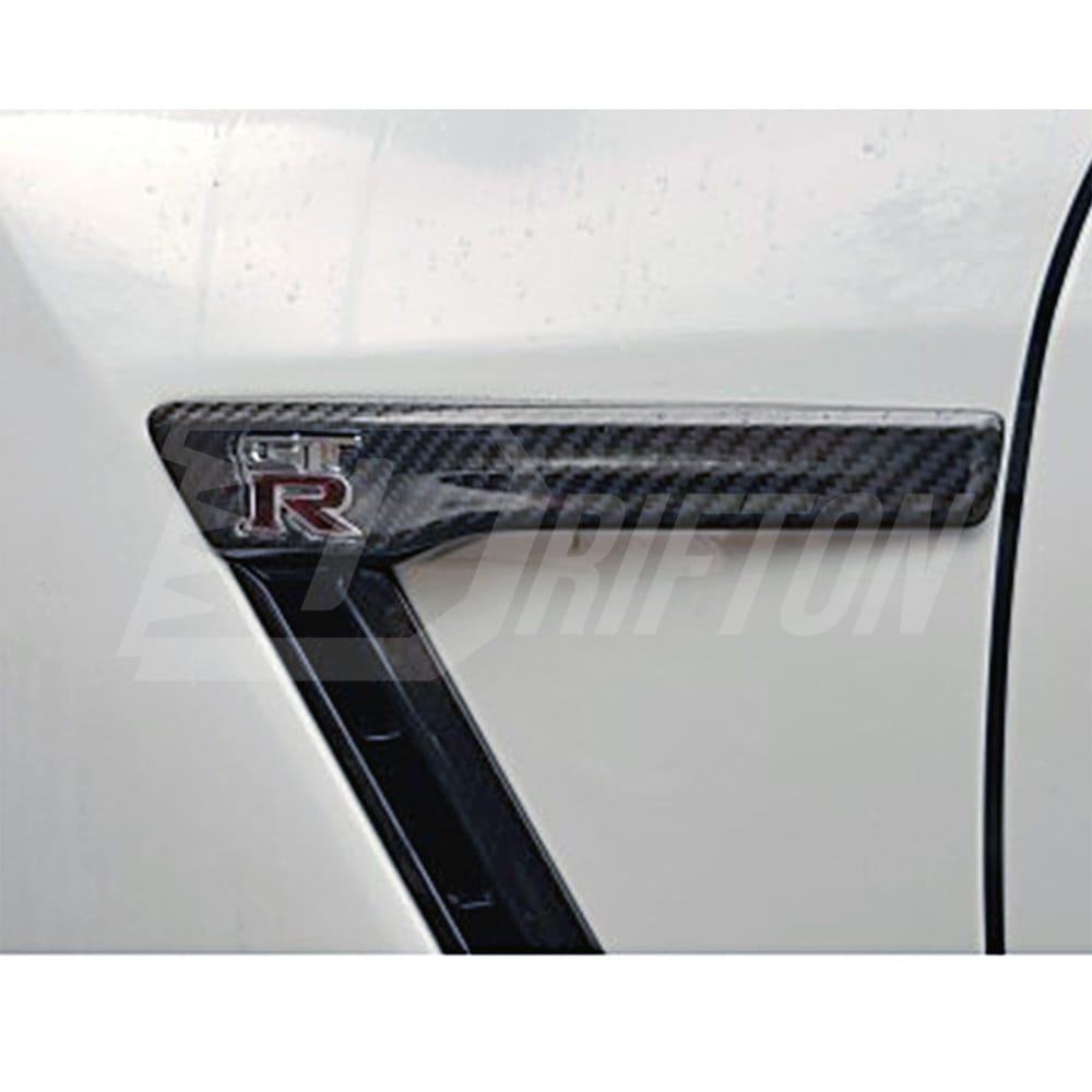 Dry Carbon Fiber Fender Emblem Cover For Nissan R35 GTR 2008-2019
