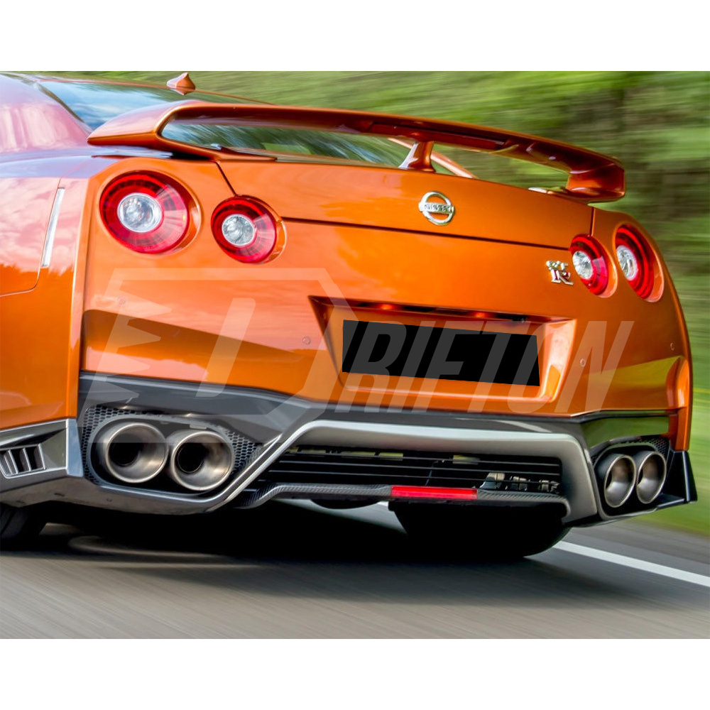 MY12 OEM Style Carbon Fiber Rear Under Diffuser With Brake Light For Nissan R35 GTR 2008-2018