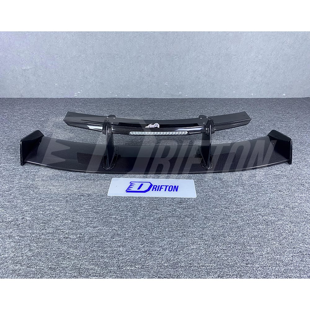 Top Secret High Bracket Style Carbon Fiber Rear Spoiler GT Wing For Nissan R35 GTR 2008-2022