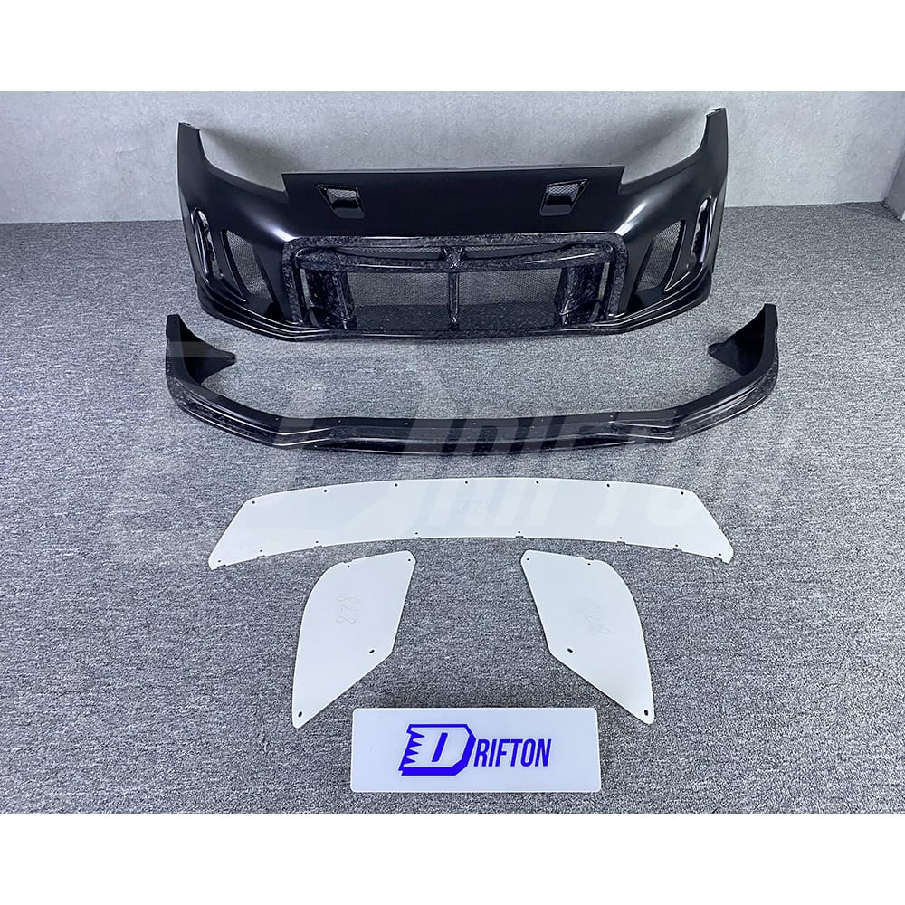 Varis Arising II Style Half Carbon Fiber Front Bumper For NIissan 370Z Z34 2008-2019