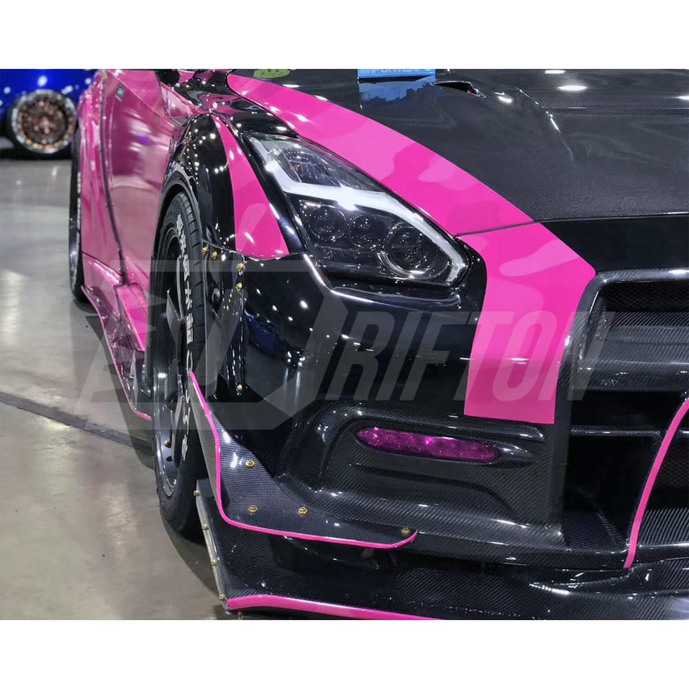 Varis KAMIKAZE R Super Sonic Style Half Carbon Fiber Wide Body Kit For Nissan R35 GTR 2008-2016