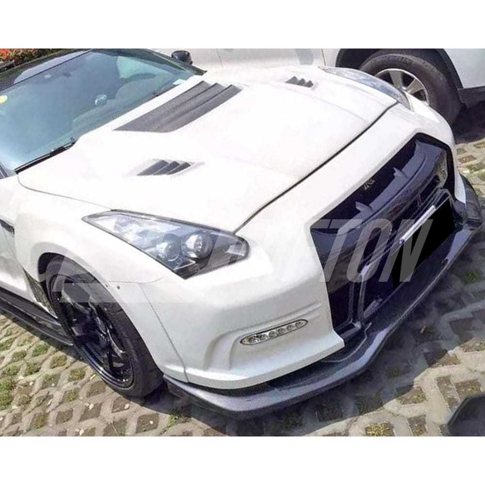 Varis MY13 Style Half Carbon Fiber Front Bumper For Nissan R35 GTR 2008-2016