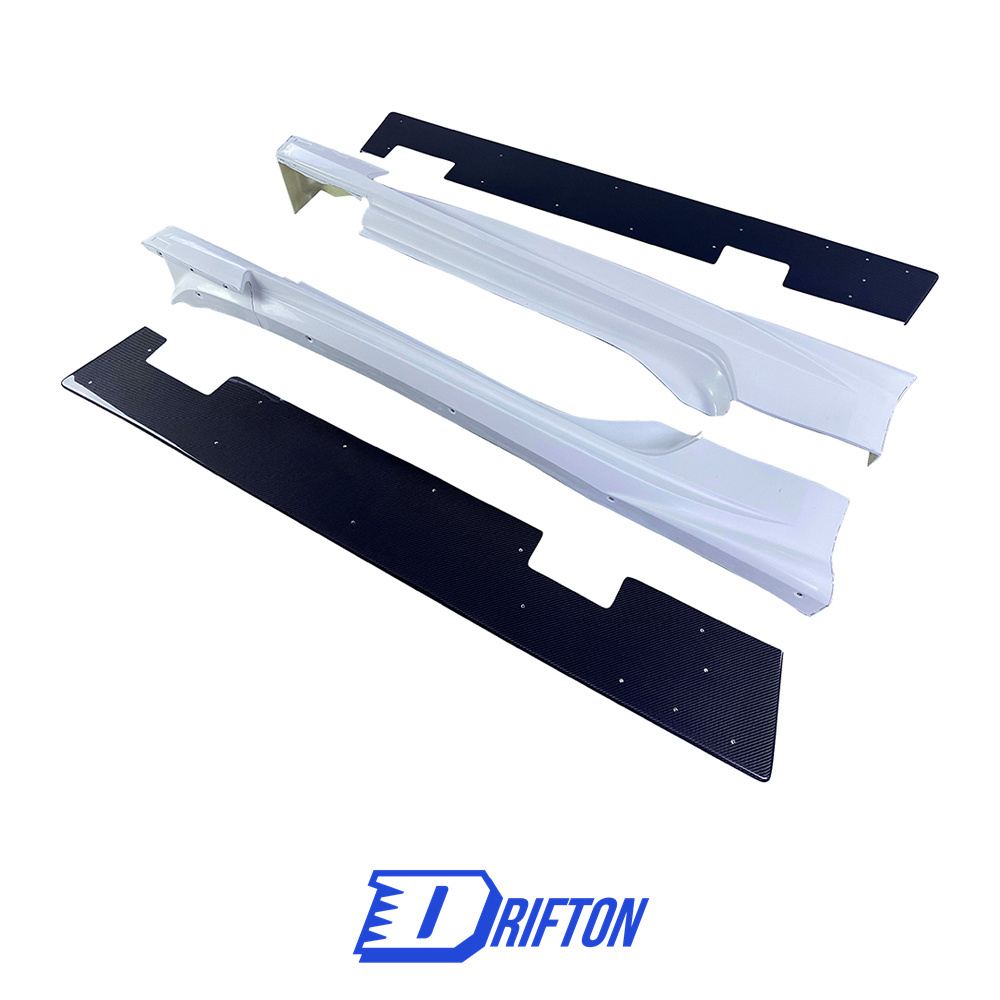 Varis Style Half Carbon Fiber Side Skirt With Underboard For Nissan 370Z Z34 2008-2019
