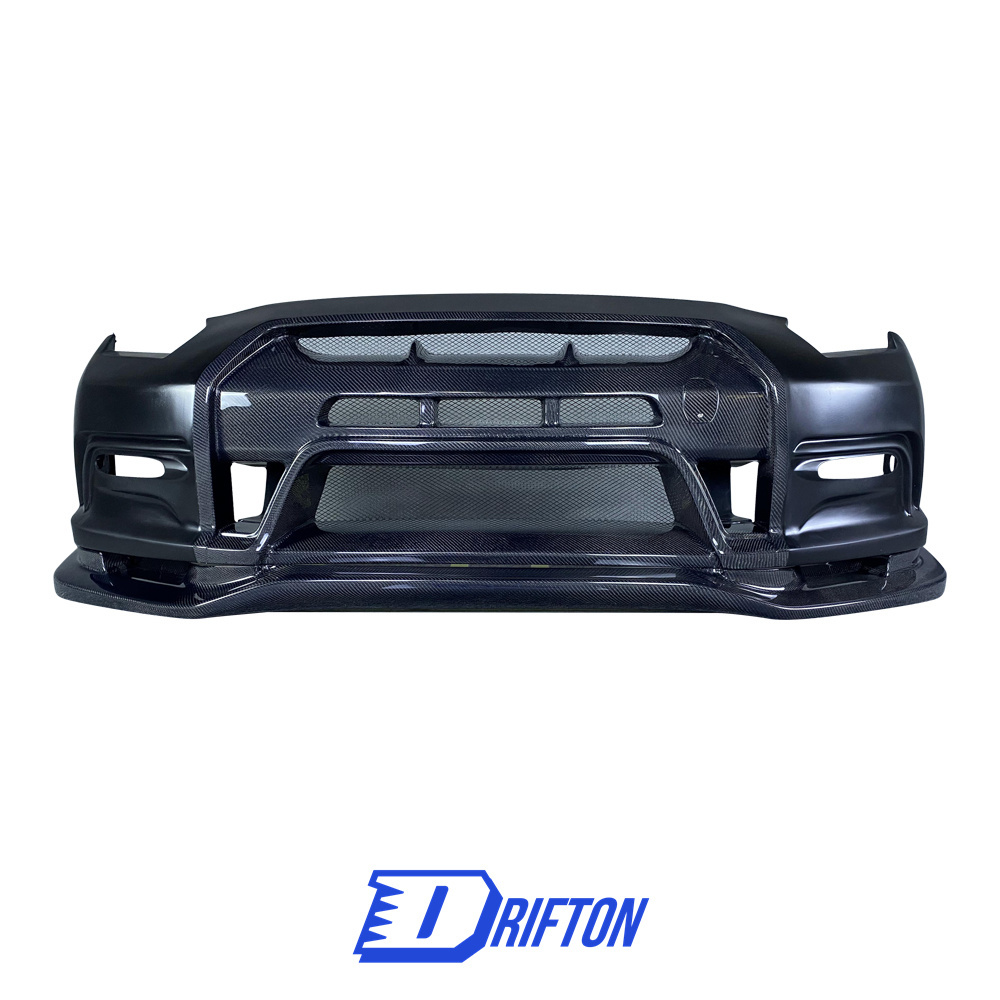 Varis MY13 Style Partial Carbon Fiber Front Bumper For Nissan R35 GTR 2008-2016