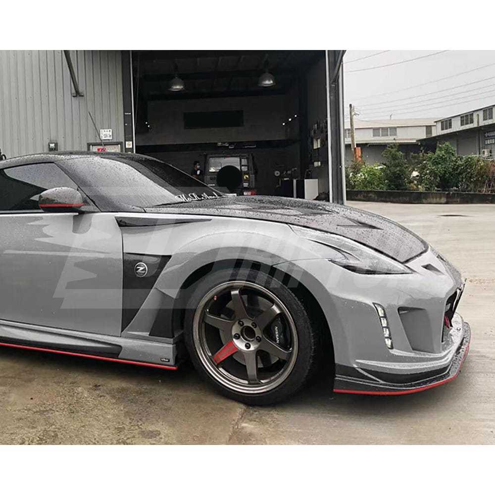 Varis Style Half Carbon Fiber Side Skirt With Underboard For NIissan 370Z Z34 2008-2019
