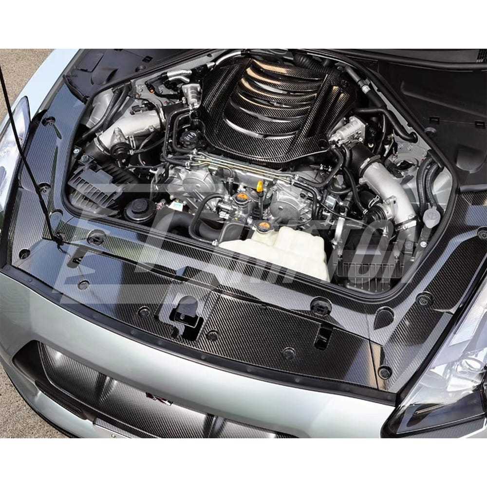 Forged Carbon Fiber Cooling Plate & Battery Cover For Nissan R35 GTR 2008-2016