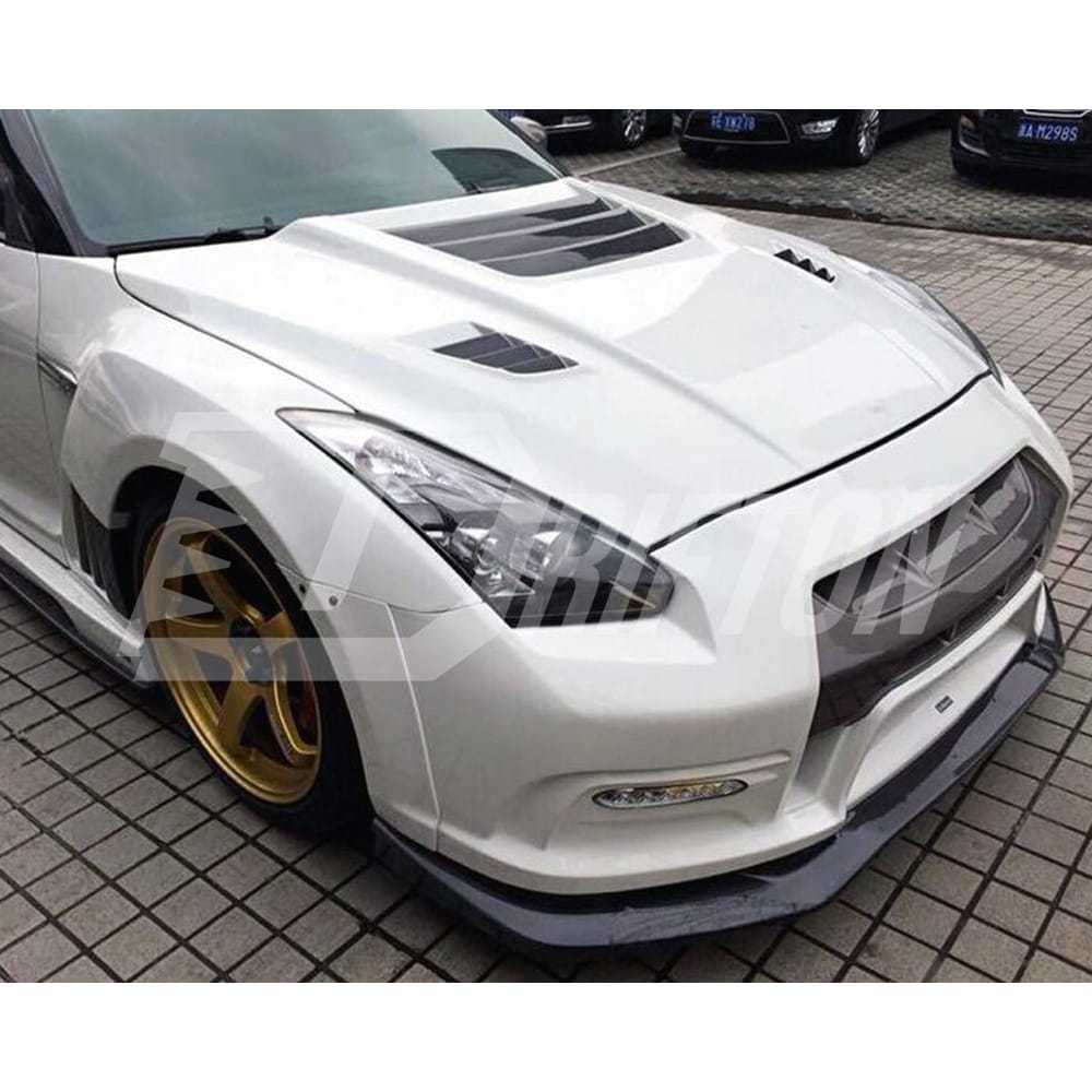 Varis MY13 Style Half Carbon Fiber Front Bumper For Nissan R35 GTR 2008-2016