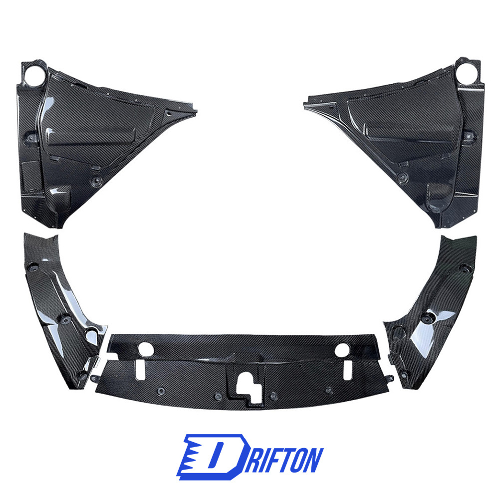 Dry Carbon Fiber Cooling Plate & Battery Cover Engine Bay Panels For Nissan R35 GTR 2008-2026