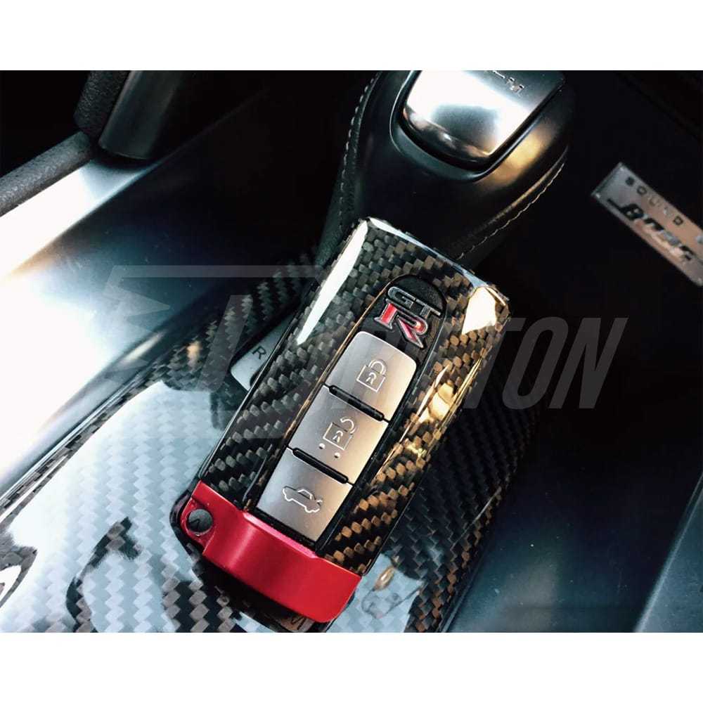 Carbon Fiber Remote Key Case Cover For Nissan R35 GTR 2008-2016