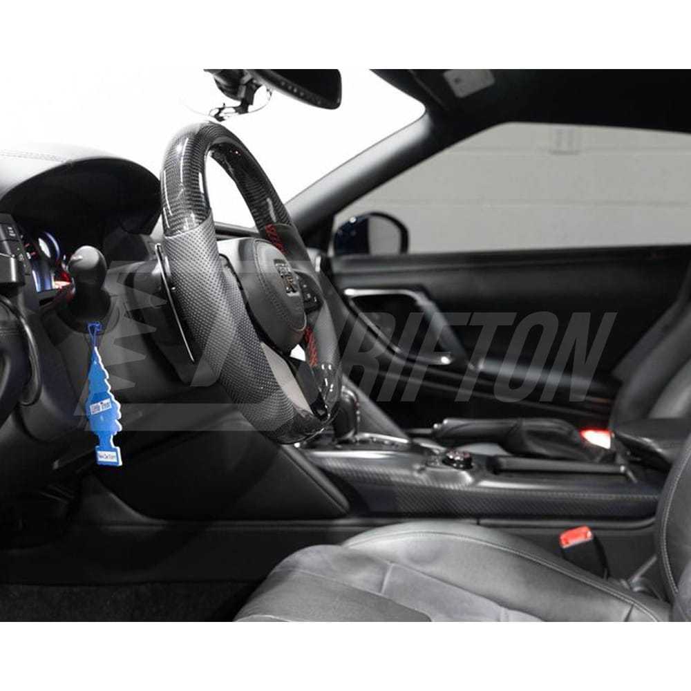 Customize Style Carbon Fiber Steering Wheel With Center Trim And Shift Paddle For Nissan R35 GTR 2017-2019