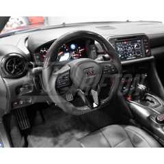 Customize Style Carbon Fiber Steering Wheel With Center Trim And Shift Paddle For Nissan R35 GTR 2017-2019
