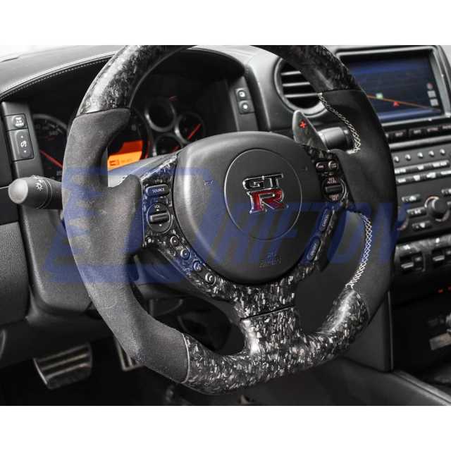 Customzie Carbon Fiber Steering Wheel With Center Trim Cover For Nissan R35 GTR 2008-2016