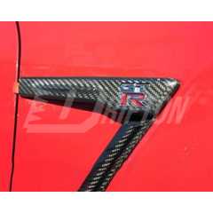 Dry Carbon Fiber Fender Emblem Cover For Nissan R35 GTR 2008-2019