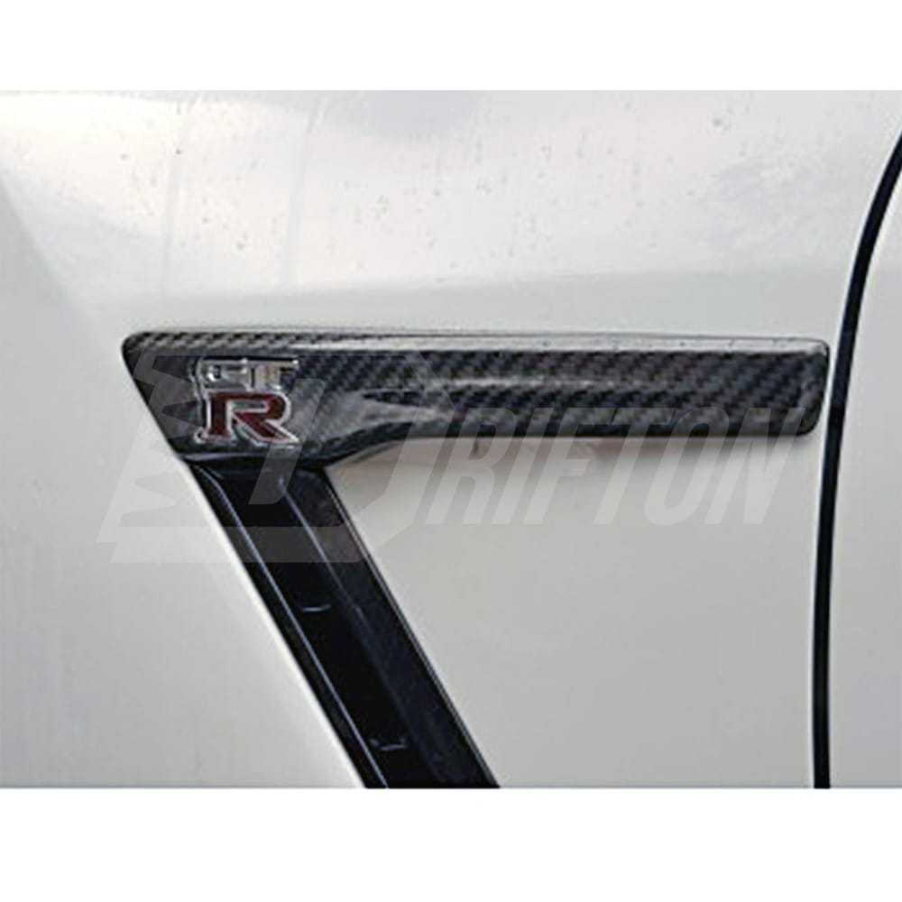 Dry Carbon Fiber Fender Emblem Cover For Nissan R35 GTR 2008-2019