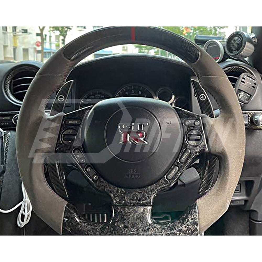 Forged Carbon Fiber Steering Wheel Cover For Nissan R35 GTR 2008-2016