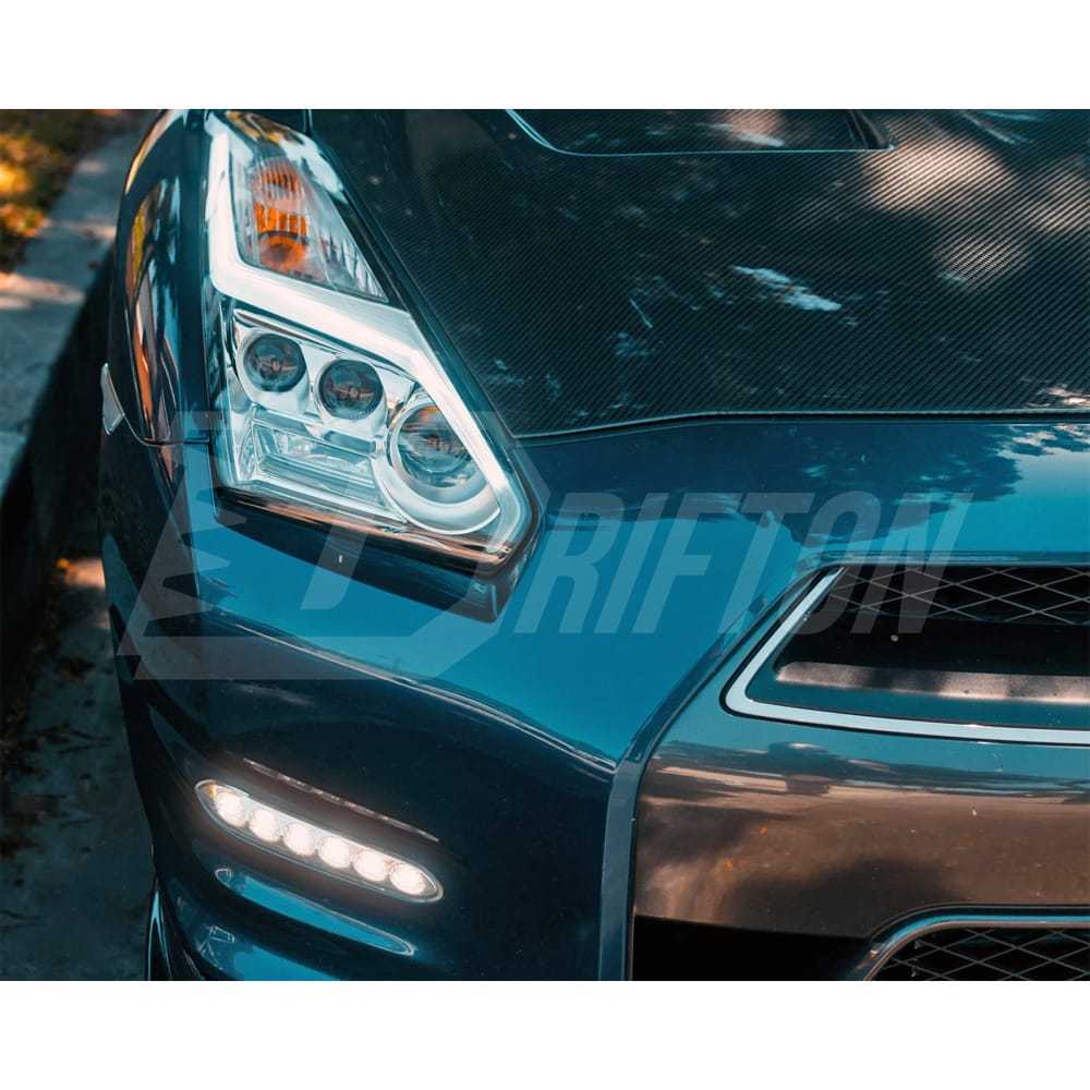 Front Bumper LED DRL Daytime Running Lights For Nissan R35 GTR 2012-2016
