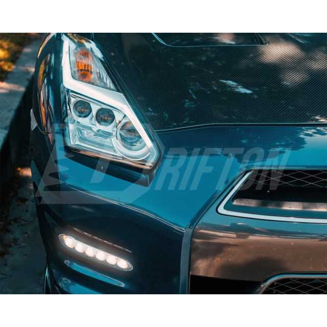 Front Bumper LED DRL Daytime Running Lights For Nissan R35 GTR 2012-2016