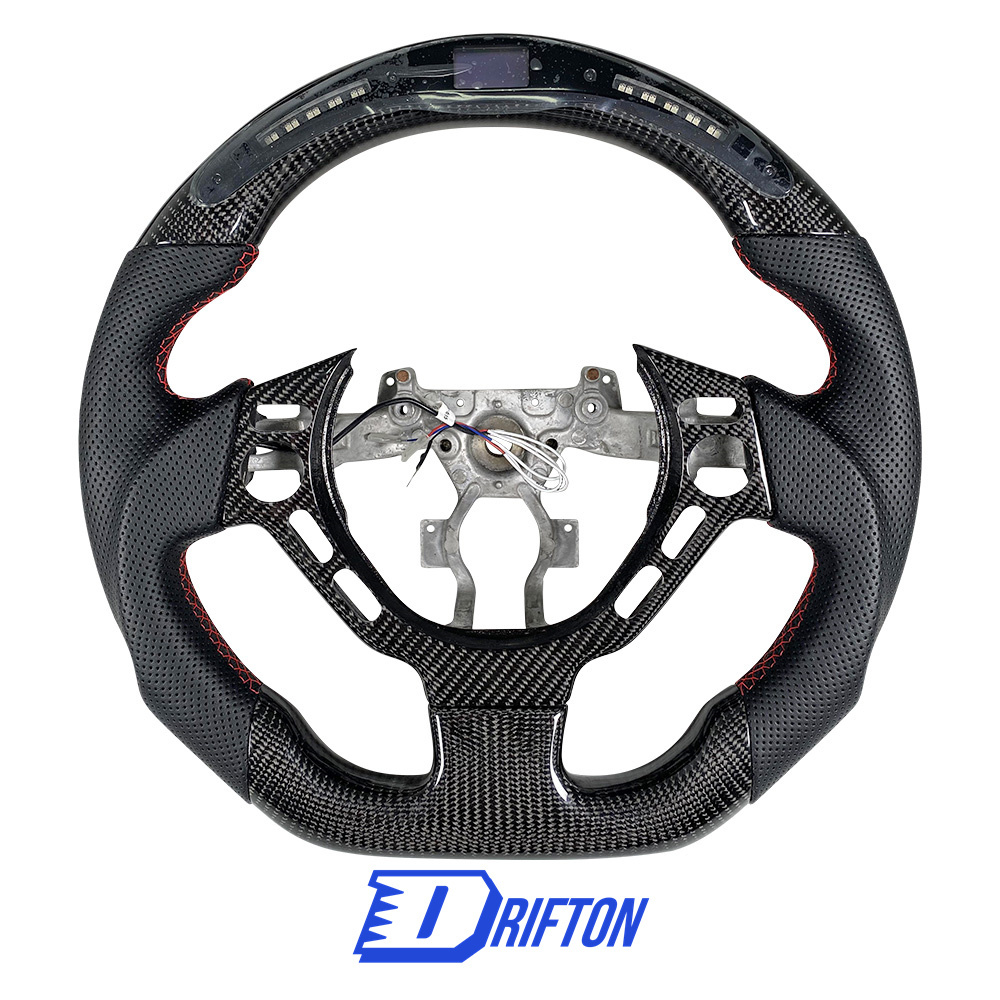 LED Shift Build Carbon Fiber Steering Wheel Customs For NISSAN R35 GTR 2008-2016