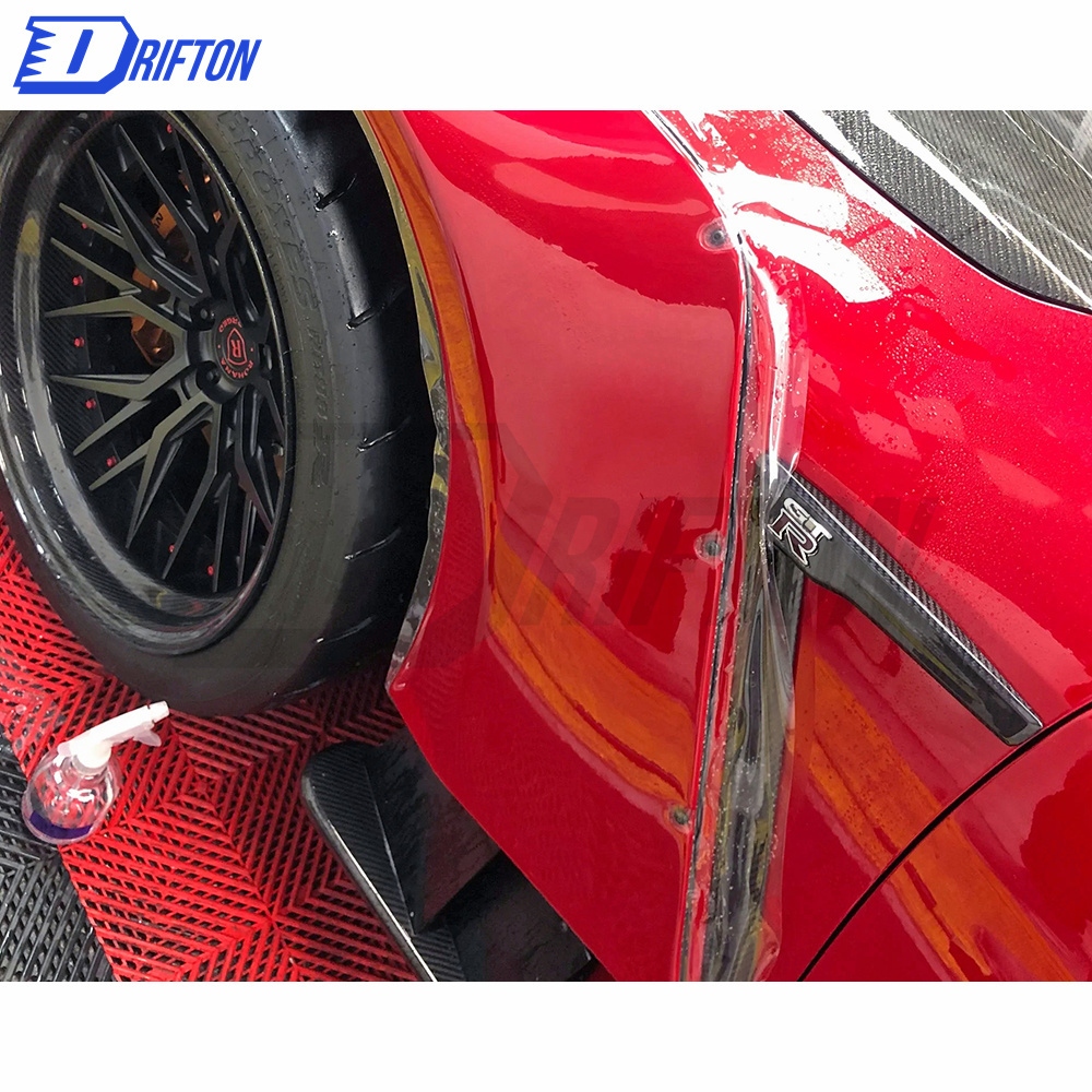 MY17 Style ABS Fender Emblem & Dry Carbon Fiber Emblem Cover For Nissan R35 GTR 2008-2023