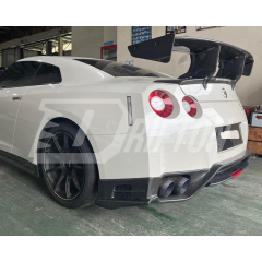 Top Secret V2 Style Carbon Fiber Rear Diffuser Lip For Nissan R35 GTR 2008-2016