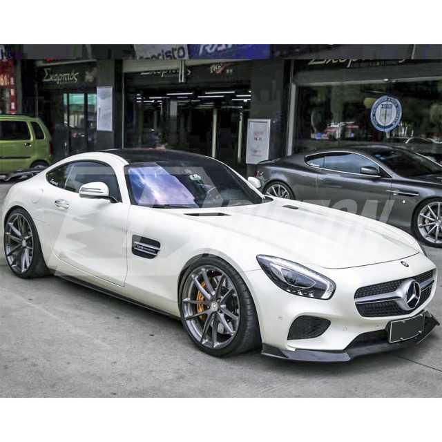 Paktechz V2 Style Carbon Fiber Front Lip For Mercedes-Benz AMG GT GTS 2015-2016