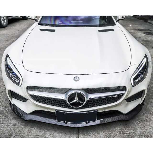 Paktechz V2 Style Carbon Fiber Front Lip For Mercedes-Benz AMG GT GTS 2015-2016